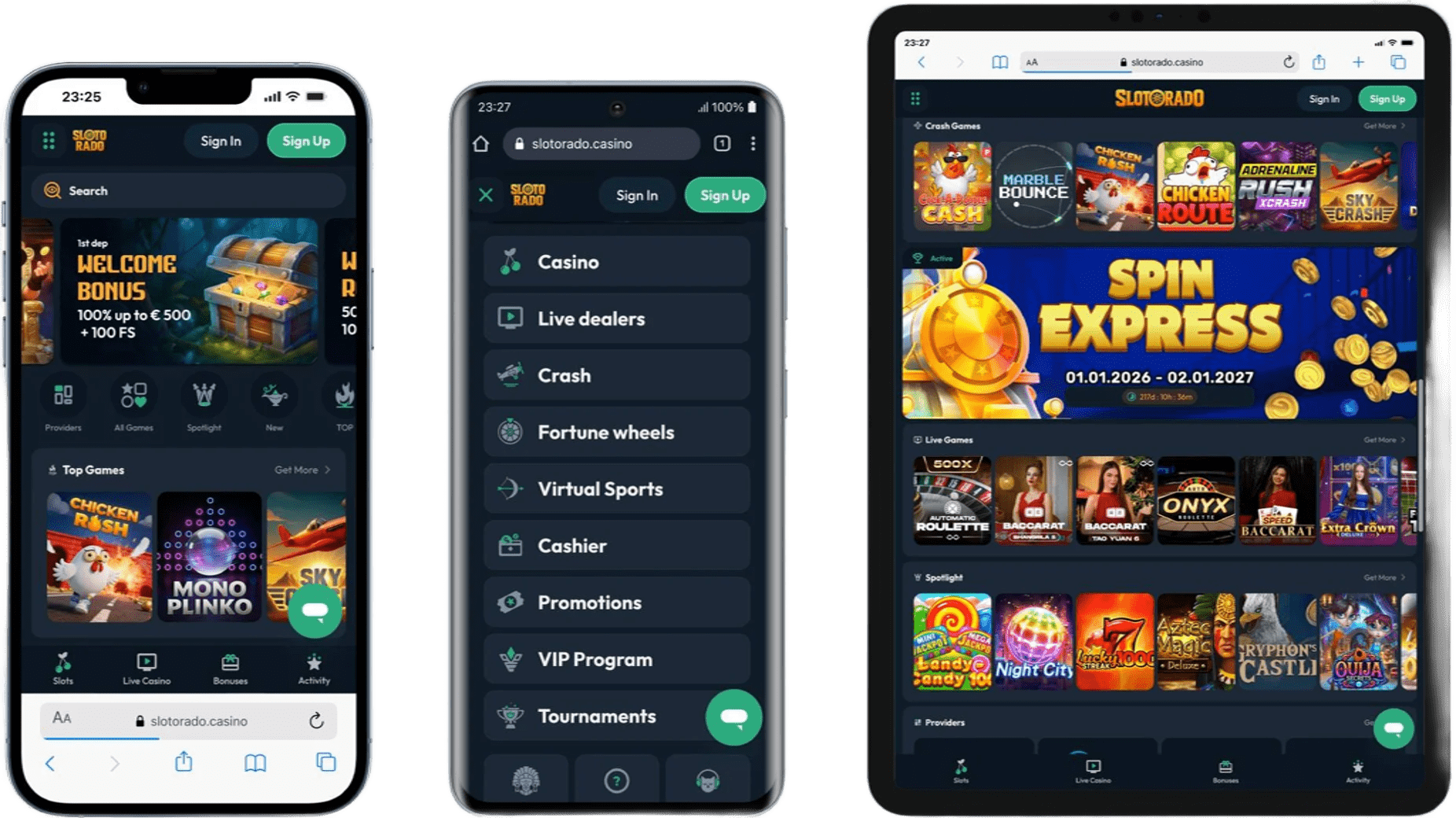 Slotorado Casino App-schermafbeelding